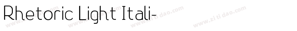 Rhetoric Light Itali字体转换